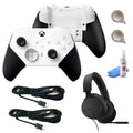 Xbox Elite Series 2 Wireless Controller -White with Xbox Headset & Cleaning Kit