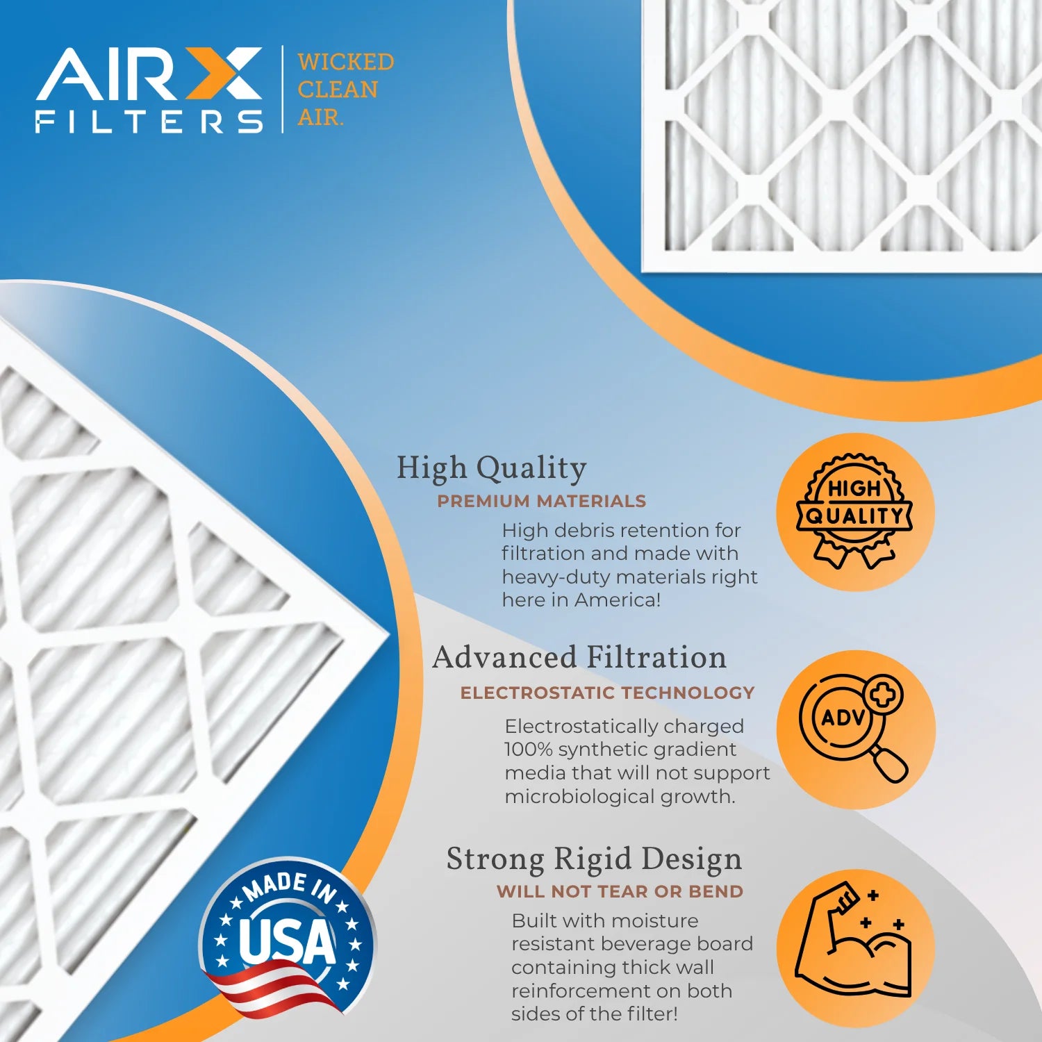 12x36x1 Air Filter MERV 11 Comparable to MPR 1000, MPR 1200 & FPR 7 Electrostatic Pleated Air Conditioner Filter 4 Pack HVAC Premium USA Made 12x36x1 Furnace Filters by AIRX FILTERS WICKED CLEAN AIR.