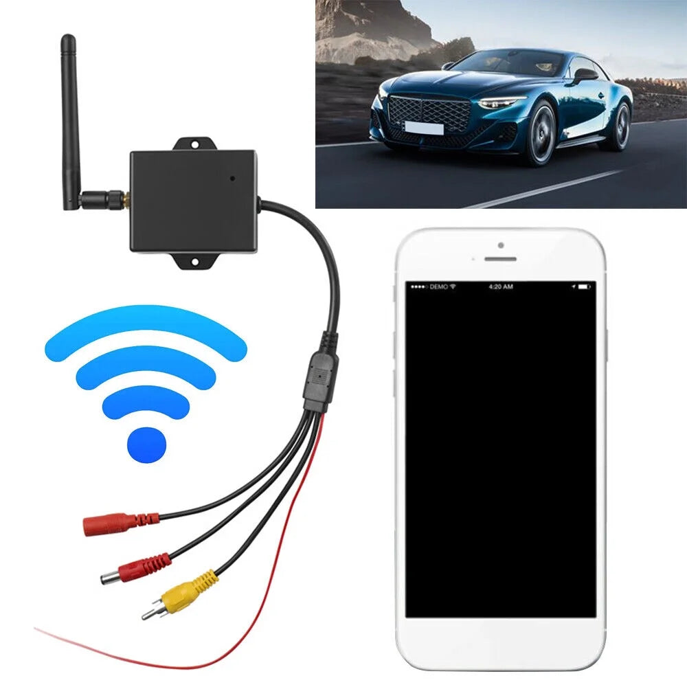 Easy Wireless Car Reversing Camera AV to Wifi Transmitter Module - Stable Signal, 50m Range - Ideal for Rear View Camera