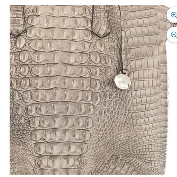 Brahmin Large Duxbury Sugar Cane Silver/Metallic Satchel
