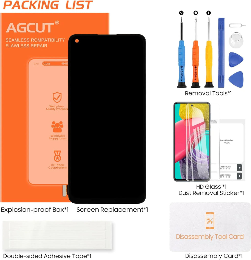 OLED for Oneplus 8T 8T+ 5G Screen Replacement LCD Display KB2001 KB2000 KB2003 KB2005 Screen Touch Digitizer Assembly Repair Part (Support Fingerprint)