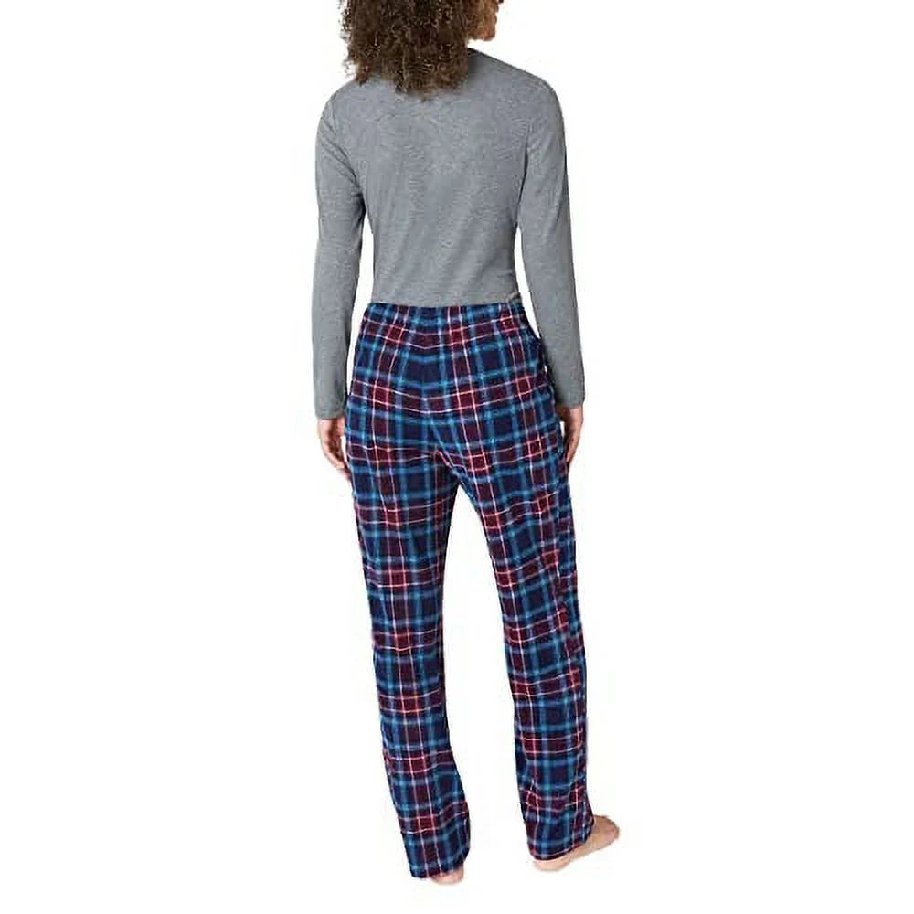 Eddie Bauer For Her 3-Piece Waffle Knit Pajama Set (Gray, Large)