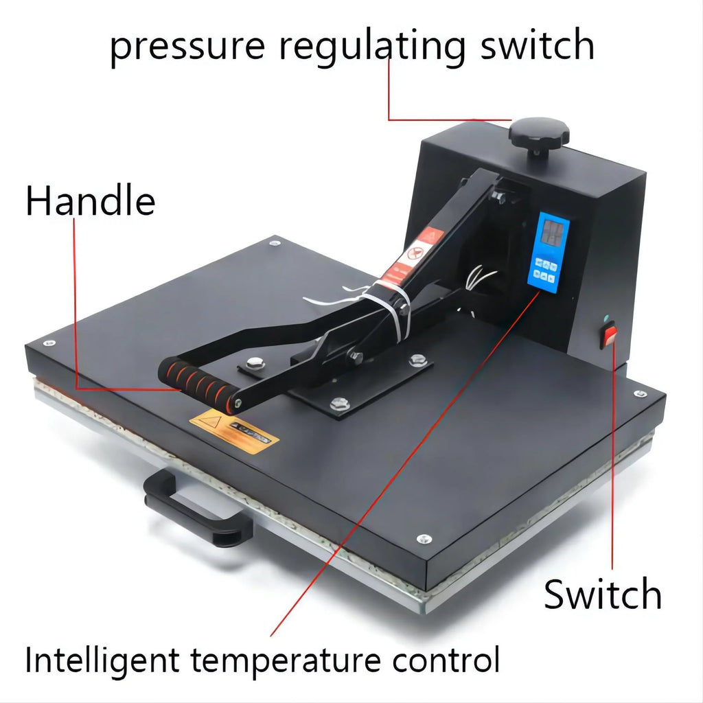 Anqidi 16" x 24" Clamshell Heat Press Machine T-shirt Digital Sublimation Transfer Printer 0~250℃ Time TEMP Pressure Adjustable