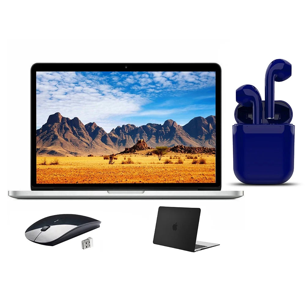 Restored Apple MacBook Pro 2.5GHz 13.3-inch 4GB RAM 1TB HDD Bundle: Black Case, Wireless Mouse, Bluetooth/Wireless Airbuds By Certified 2 Day Express (Refurbished)