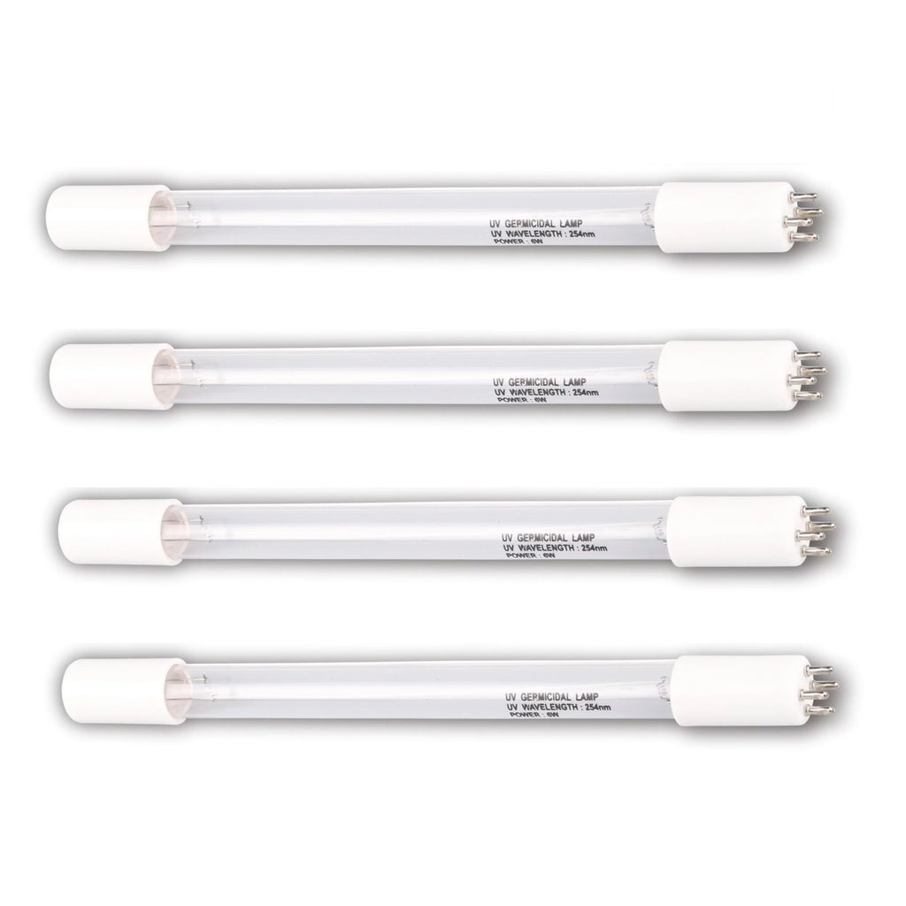 Bluonics (4pcs) 6W UV Replacement Bulb 4 Prong for our Water Purifier Ultraviolet Light System