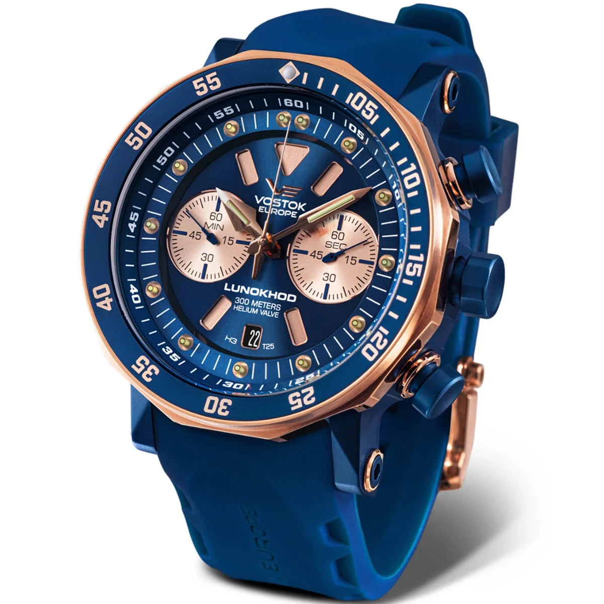 Vostok-Europe Lunokhod 2 Grand Chronograph Blue Rose Gold