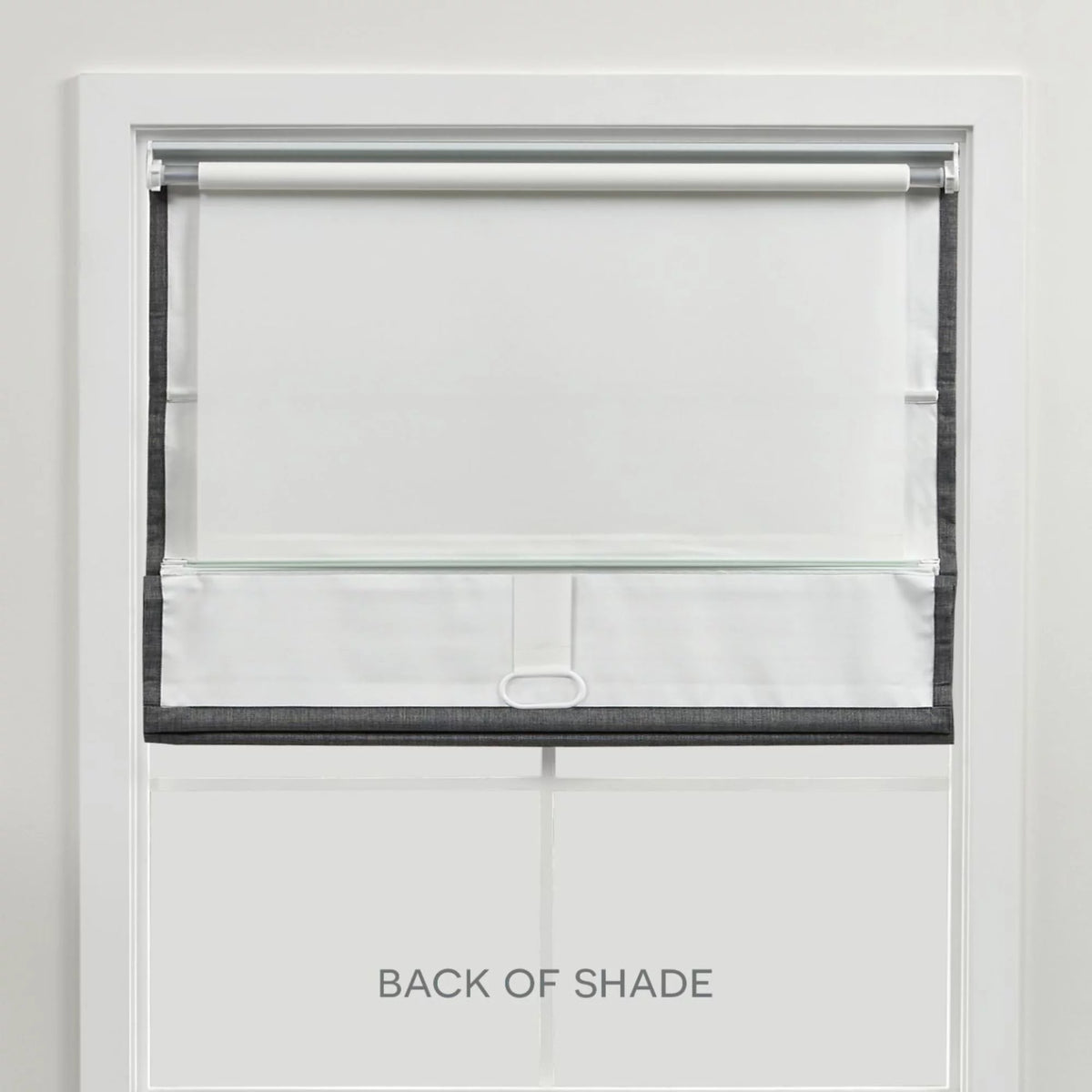 Exclusive Home Ricardo Total Blackout Roman Shade, 23"x64", Grey
