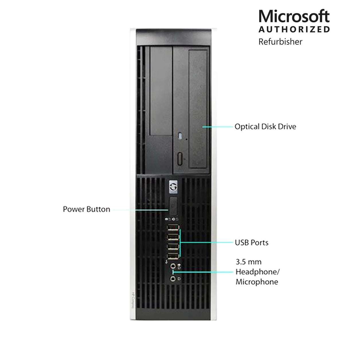 Hp Elite 8100 SFF Core i5 3.2Ghz 4GB 500Gb SSD WiFi Windows 10 Home Desktop Computer - 1 Year Warranty