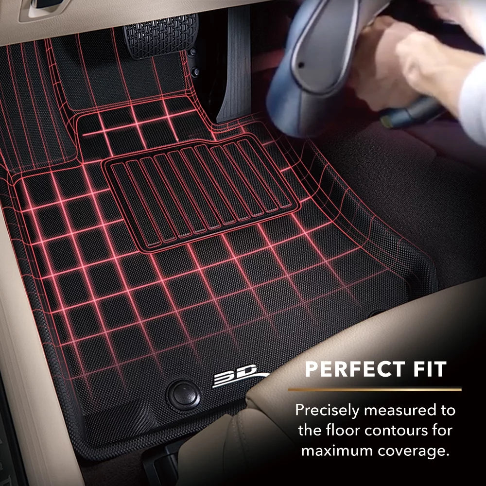 3D MAXpider KAGU Floor Mat (BLACK) compatible with SUBARU FORESTER 2009-2014 - Second Row