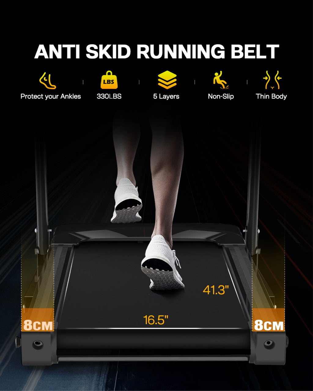 Relife Max 3.5HP Treadmills for Home Use, Walking Treadmill with Incline, Bluetooth Enabled, 330 lbs User Capacity