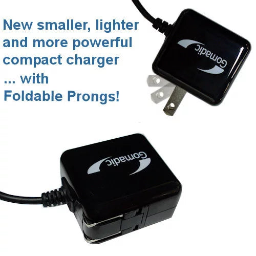Gomadic Intelligent Compact AC Home Wall Charger suitable for the Nokia 6263 6265i 6282 - High output power with a convenient, foldable plug design -