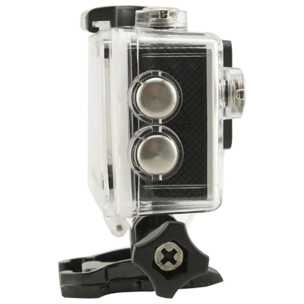 Capture Every Adventure with Our Waterproof WiFi Action Camera - 1080P Video, Clear Sound Recording, and Durable Silver Case