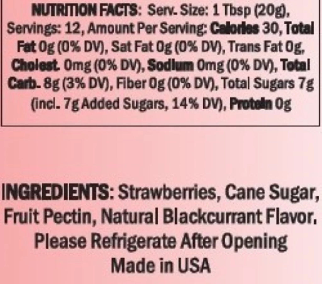 Premium - Strawberry Blackcurrant Jam (with 70 percent fruit and less sugar than most brands) - Amazing Flavor. Spreadable. Wonderful Gift for a Foodie. Delicious (3 Pack)