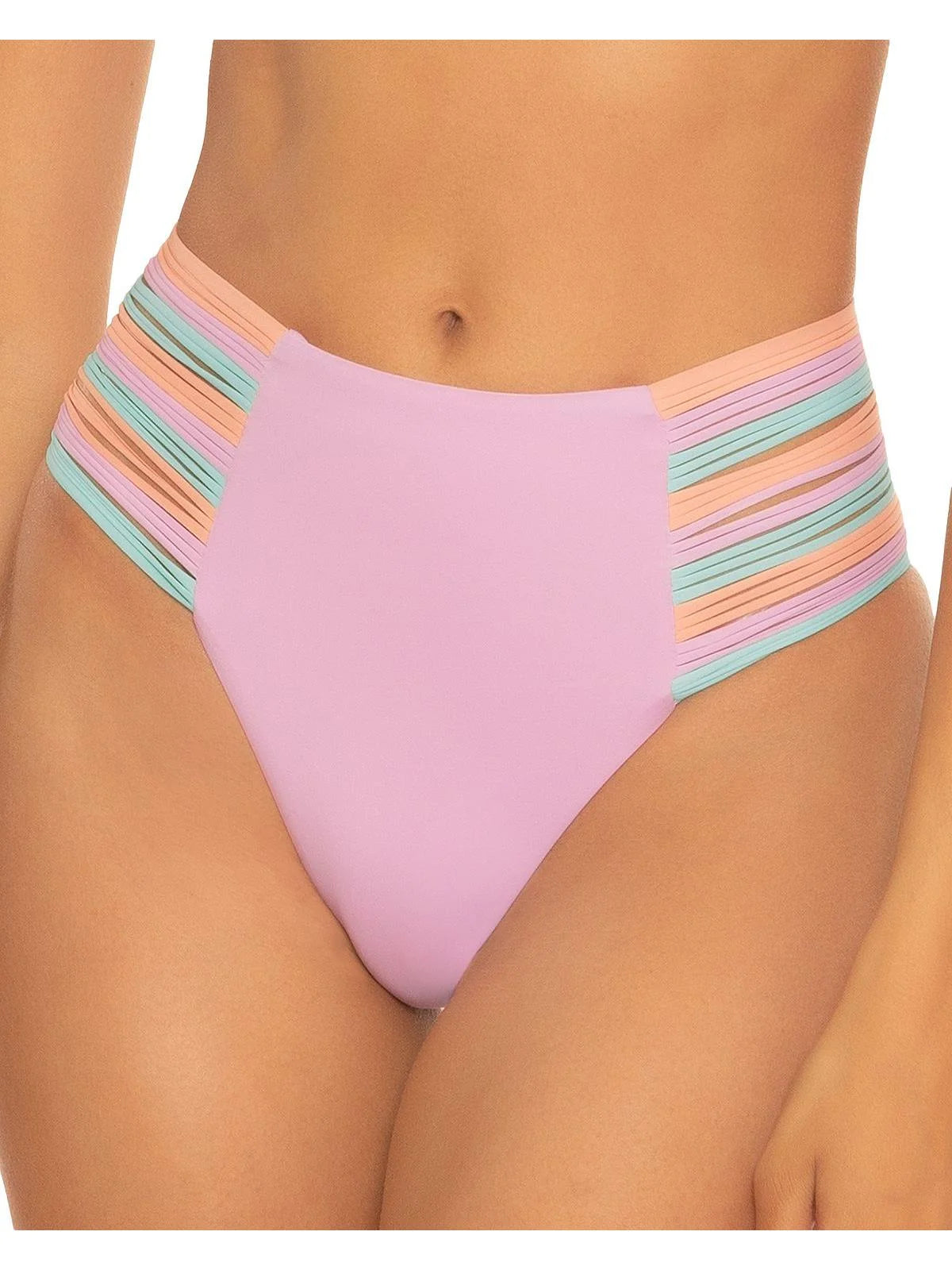 Isabella Rose Womens Lucca Strappy High Waist Swim Bottom Separates