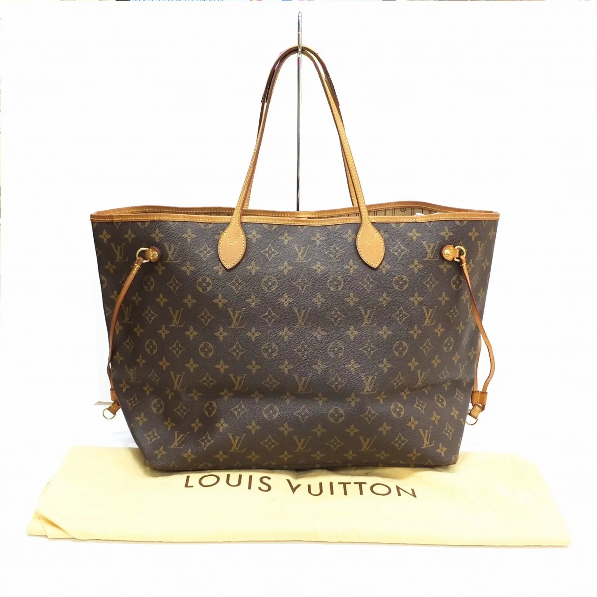 Used Louis Vuitton Neverfull GM Monogram M40157 Brown Canvas (Fair)