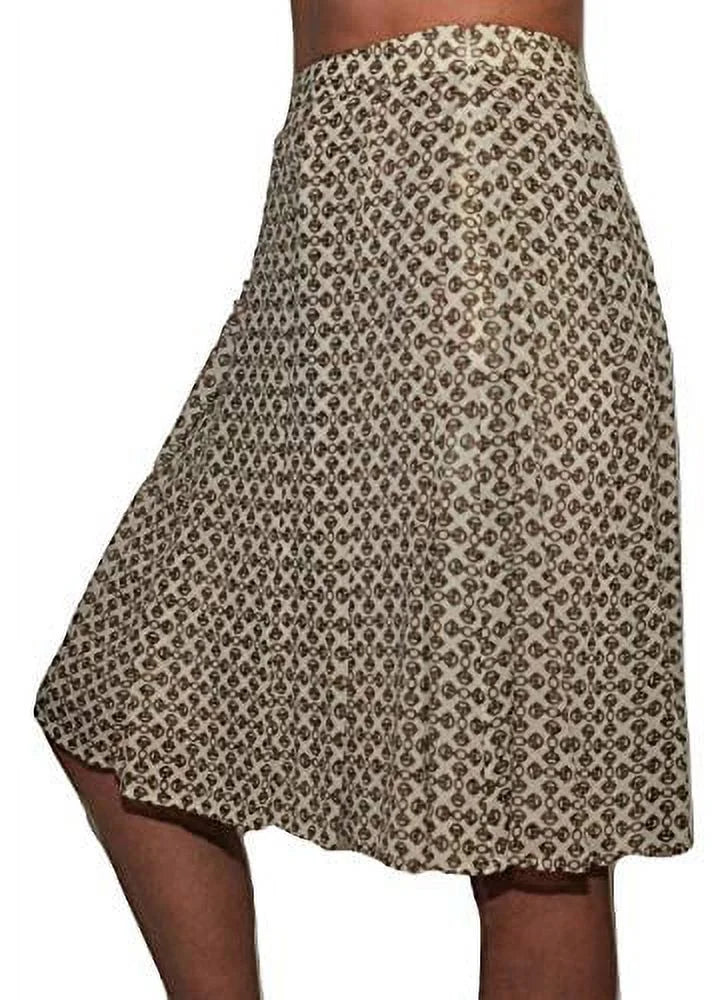 Tory Burch Chain Print Pleated Skirt Silk Chiffon, Harvest Chains, 12