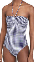MSRP $248 Shoshanna Womens Standard Cinched One-Piece Blue Size 10