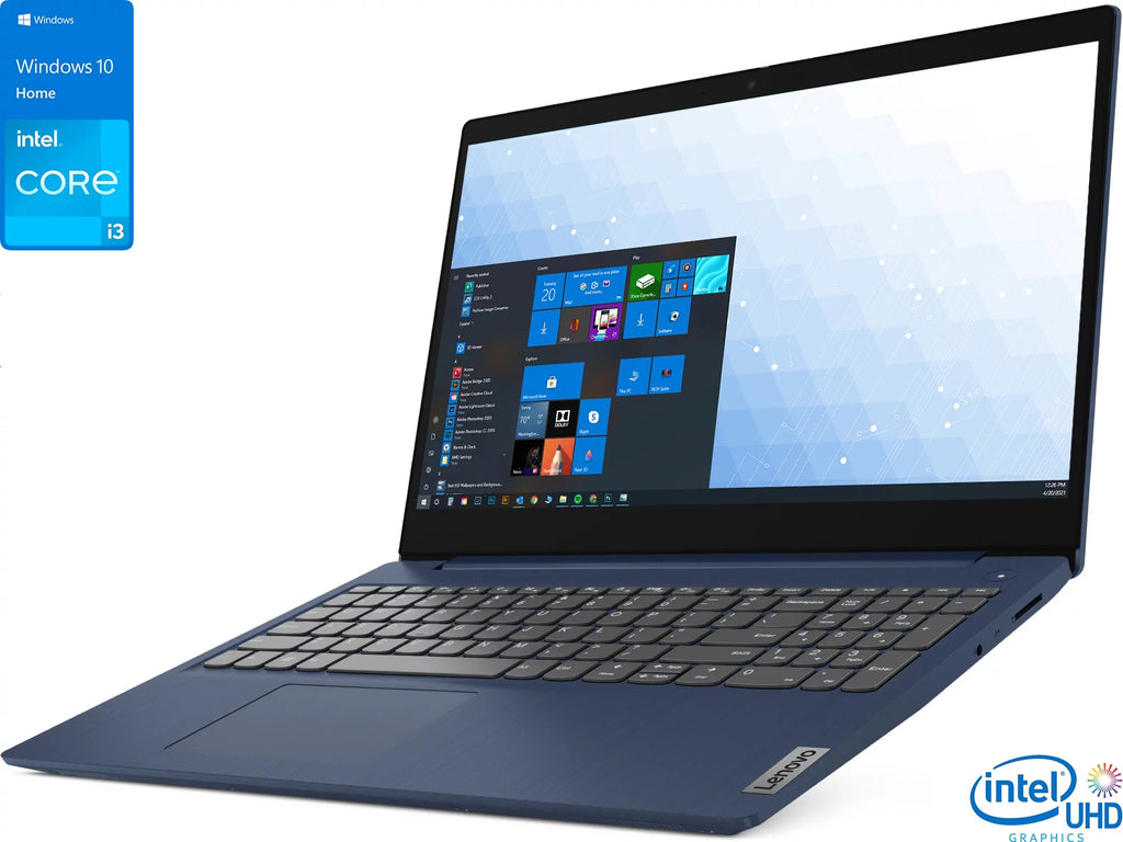 Lenovo IdeaPad 3i Laptop, 15.6" FHD Display, Intel Core i3-1115G4 Upto 4.1GHz, 12GB RAM, 256GB NVMe SSD, HDMI, Card Reader, Wi-Fi, Bluetooth, Windows 11 Home S