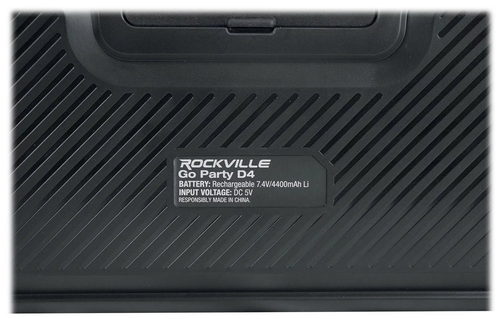 Rockville Go Party D4 Large Loud Portable LED Party Bluetooth Speaker, Deep Bass