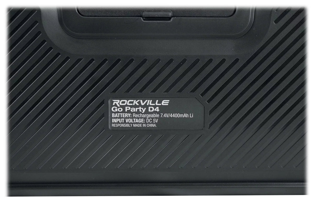 Rockville Go Party D4 Large Loud Portable LED Party Bluetooth Speaker, Deep Bass