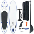 Buyweek Stand Up Paddle Board Set SUP Surfboard Inflatable Blue and White