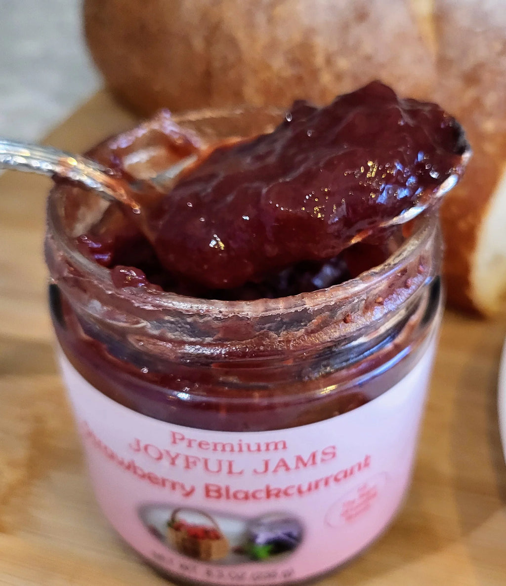 Premium - Strawberry Blackcurrant Jam (with 70 percent fruit and less sugar than most brands) - Amazing Flavor. Spreadable. Wonderful Gift for a Foodie. Delicious (3 Pack)