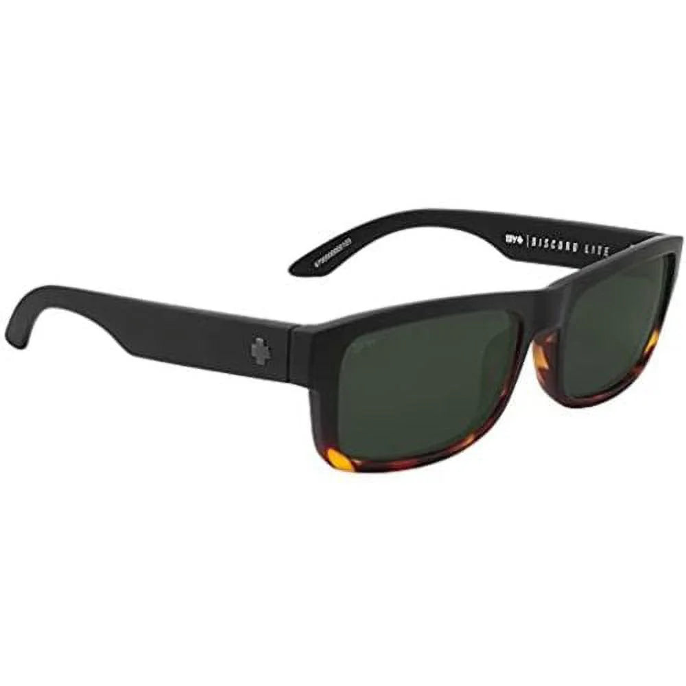SPY Men Sunglasses Discord Lite Matte Black Tortoise Fade Gray Green Polarized