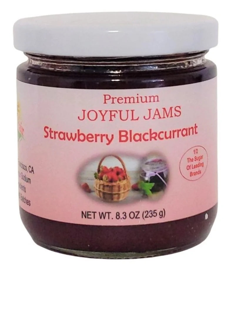Premium - Strawberry Blackcurrant Jam (with 70 percent fruit and less sugar than most brands) - Amazing Flavor. Spreadable. Wonderful Gift for a Foodie. Delicious (3 Pack)