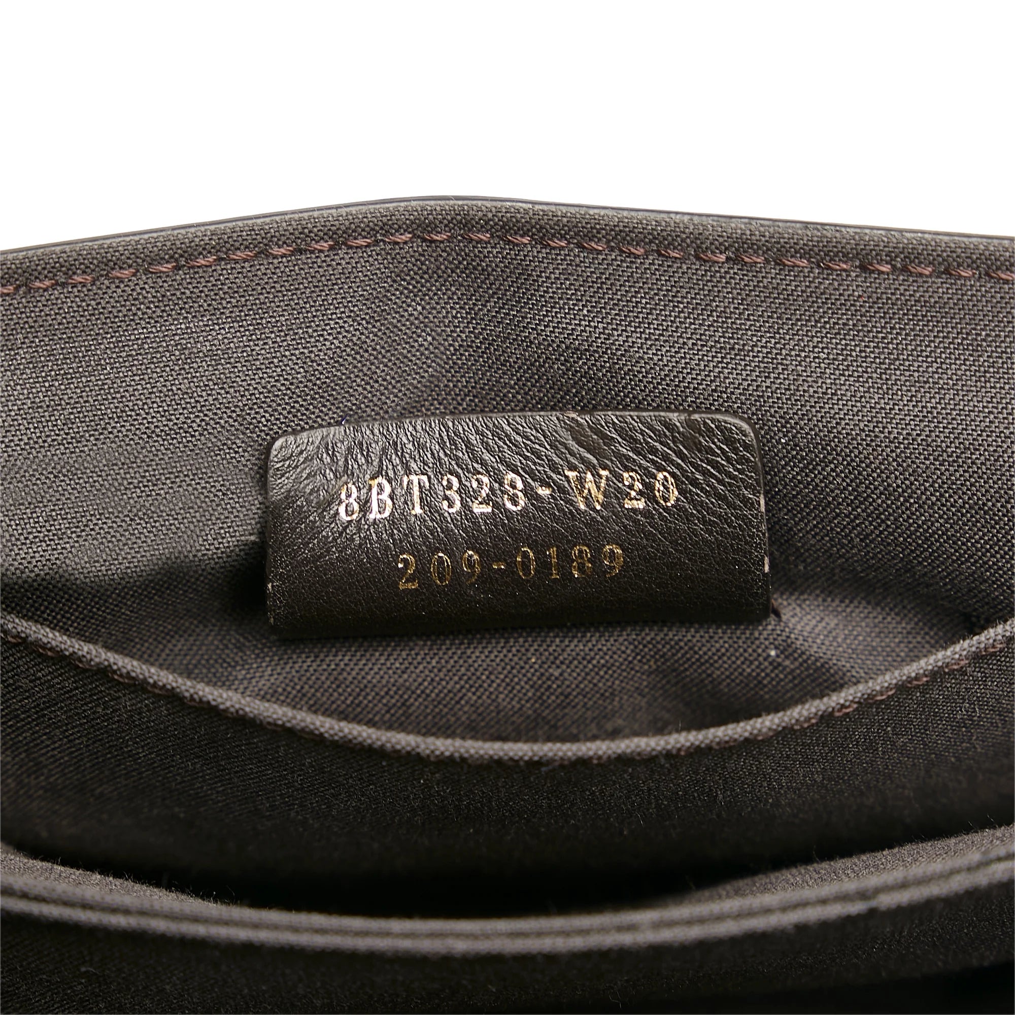 Used Authenticated Fendi Small ID Crossbody Bag Calf Leather Black Unisex (Good)